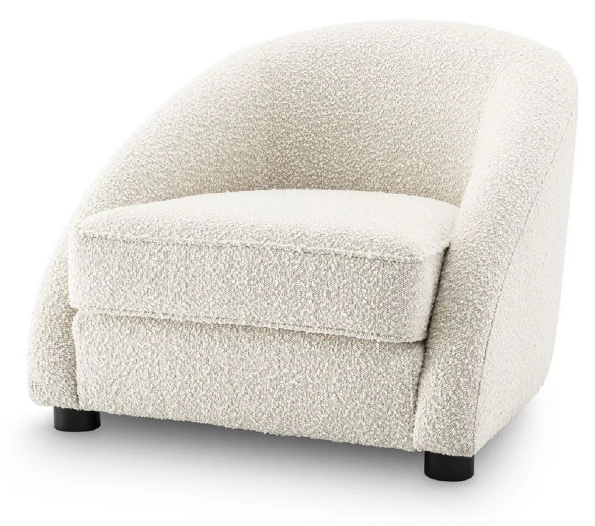 Casa Padrino sill¨®n de lujo crema / negro 88 x 80 x A. 65 cm - Sill¨®n de Sal¨®n - Muebles de Sal¨®n de Lujo