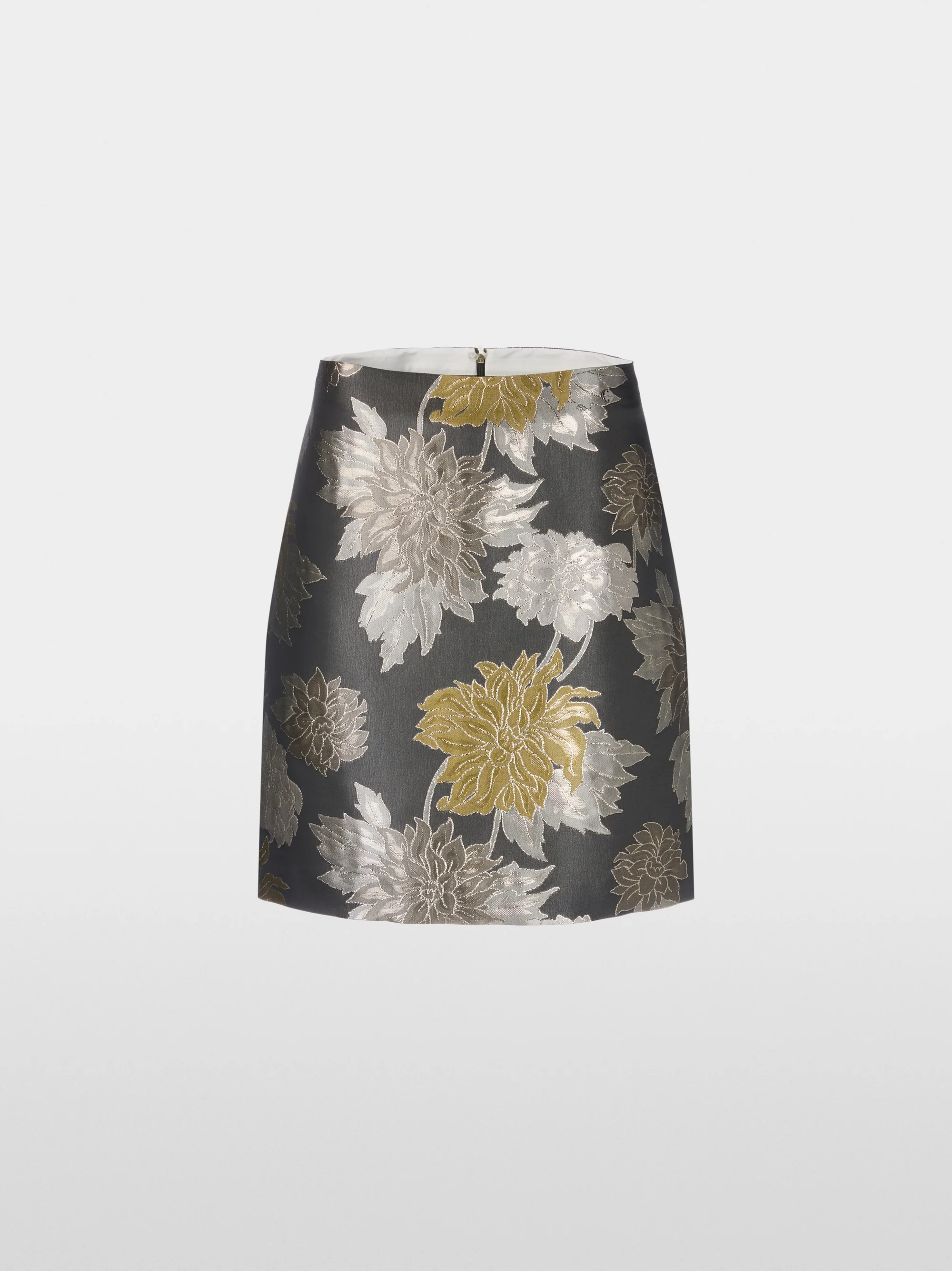 Marc-Cain Floral mini skirt in shiny jacquard