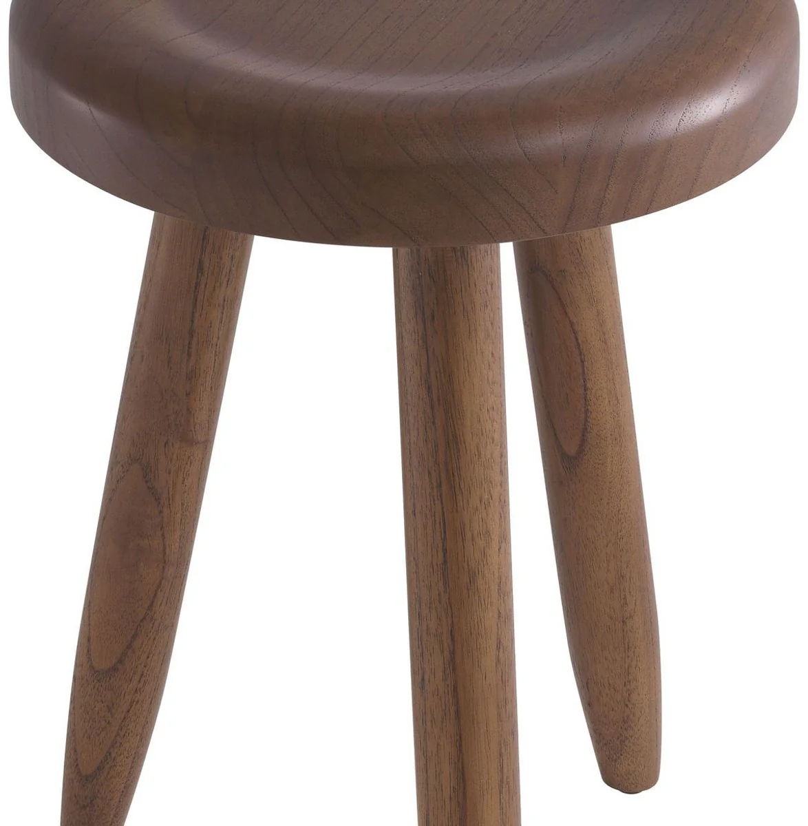 Casa Padrino taburete de lujo marr¨®n ? 31 x A. 45 cm - Taburete de madera maciza - Taburete redondo de madera Mindi - Muebles de Lujo