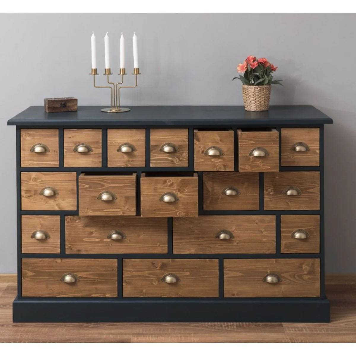 Cajonera de estilo r¨²stico Casa Padrino con 19 cajones - muebles de oficina en estilo r¨²stico