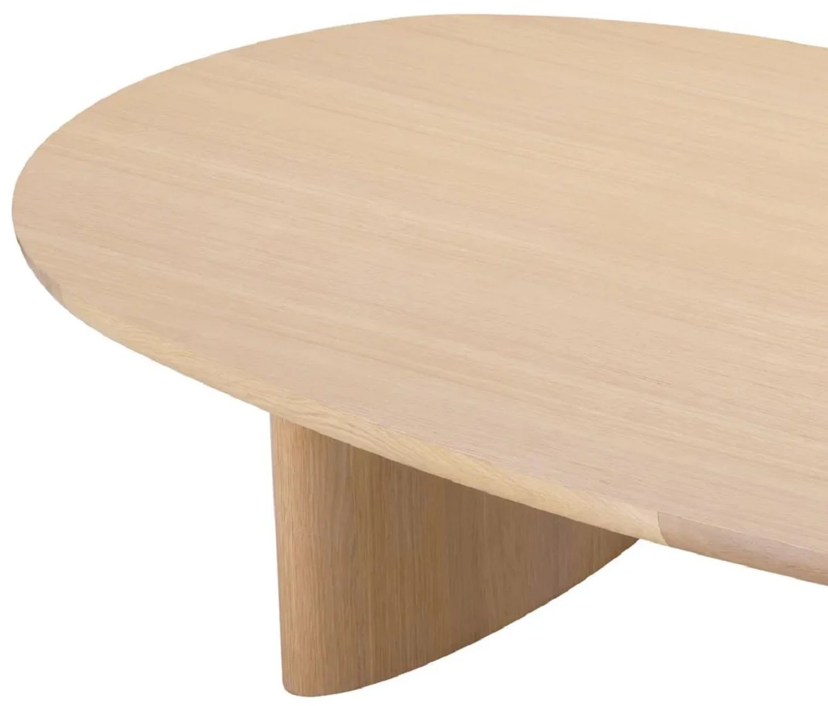 Casa Padrino mesa de centro de lujo natural 168,5 x 86,5 x A. 35,5 cm - Mesa de sal¨®n ovalada de madera maciza - Muebles de sal¨®n - Muebles de lujo - Interiores de lujo