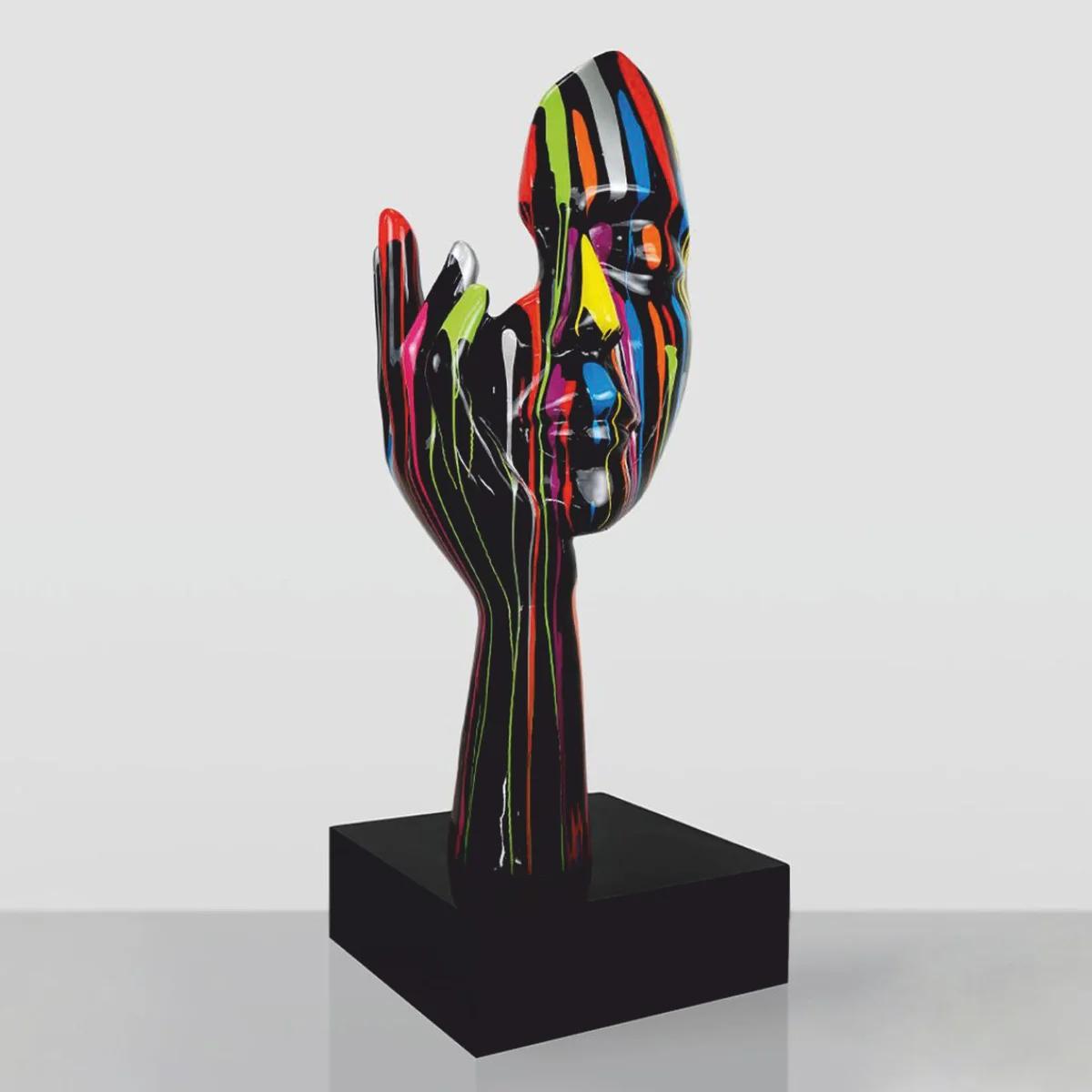 Casa Padrino escultura decorativa XXL negro / colorido A. 190 cm - Figura decorativa grande
