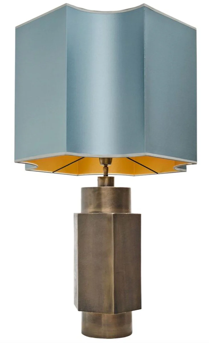 Casa Padrino l¨¢mpara de mesa de lujo negro mate / turquesa 55 x H. 89 cm - calidad de lujo