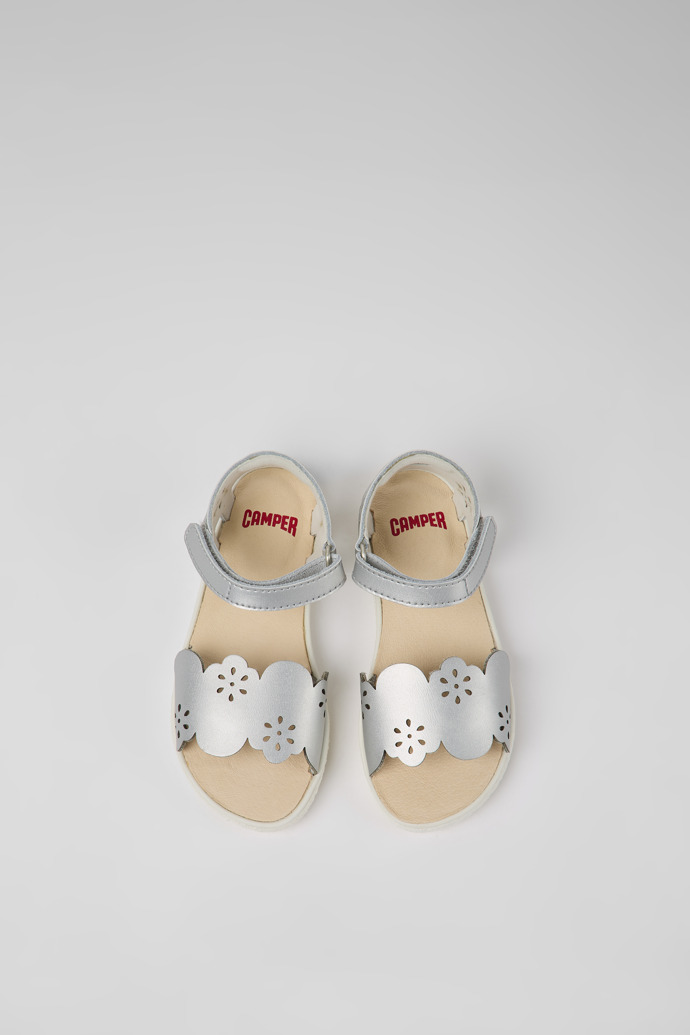Miko Silver leather sandals for girl