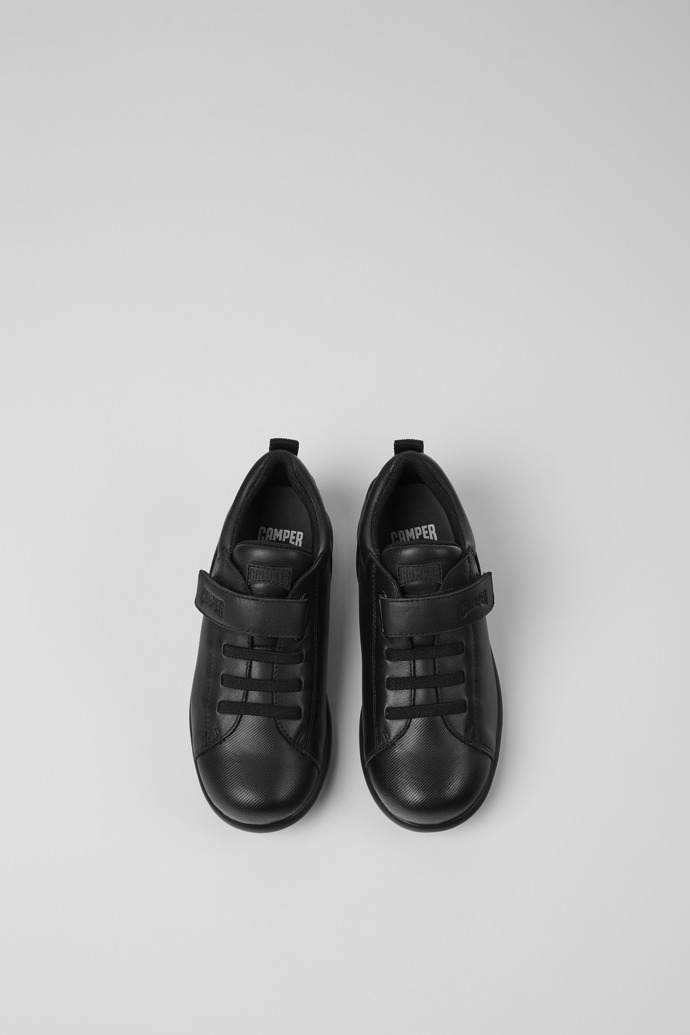 Pelotas Black leather and fabric shoes for boys