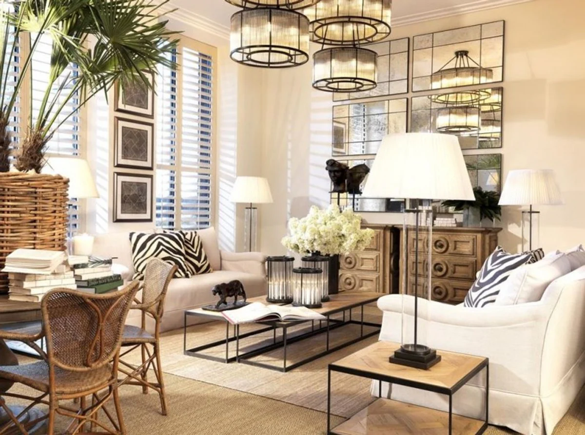 Casa Padrino luxury art deco designer side table 75 x 75 x H. 50 cm - Hotel Table Furniture