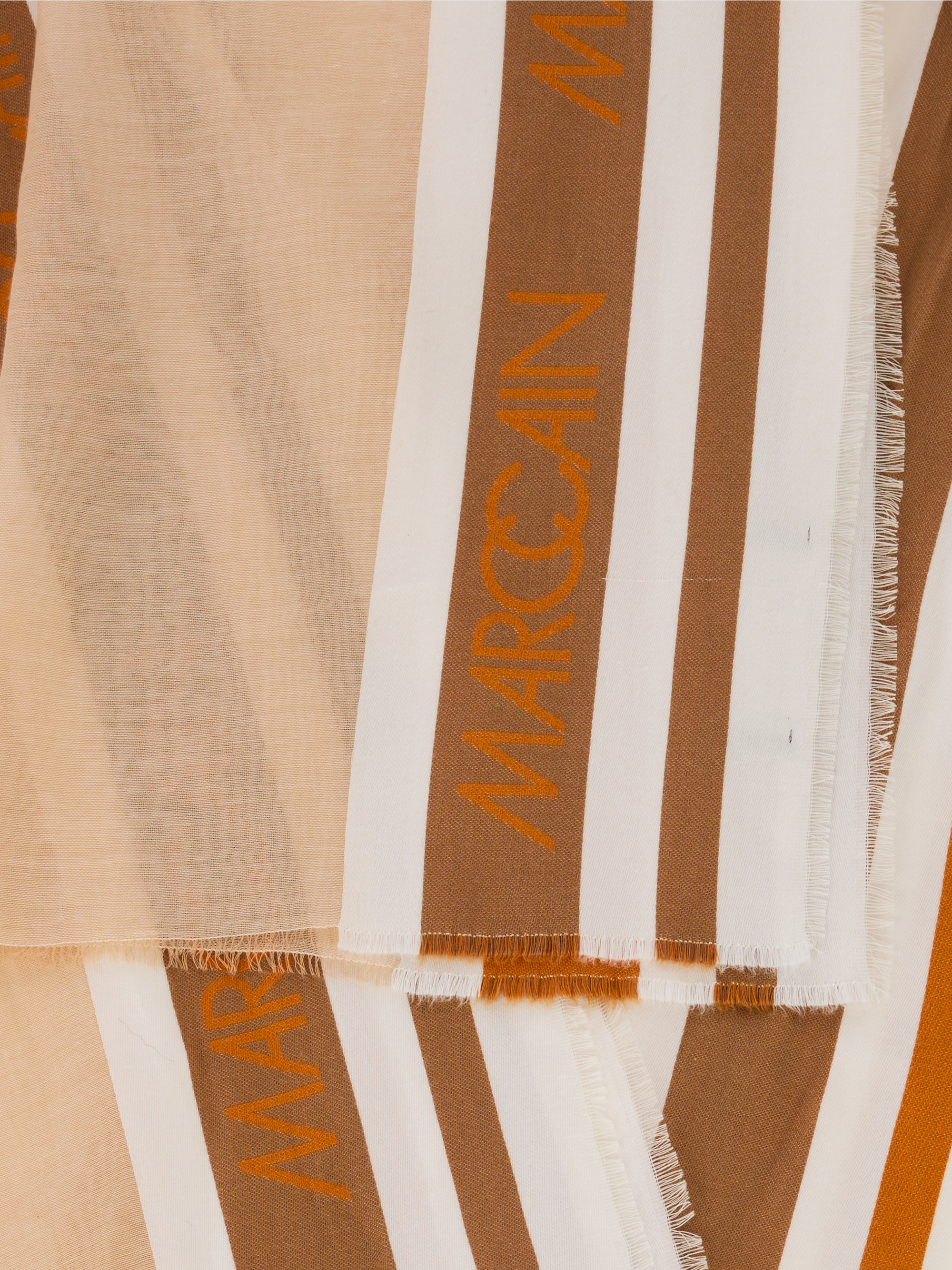 Marc-Cain Striped scarf made from pure cotton