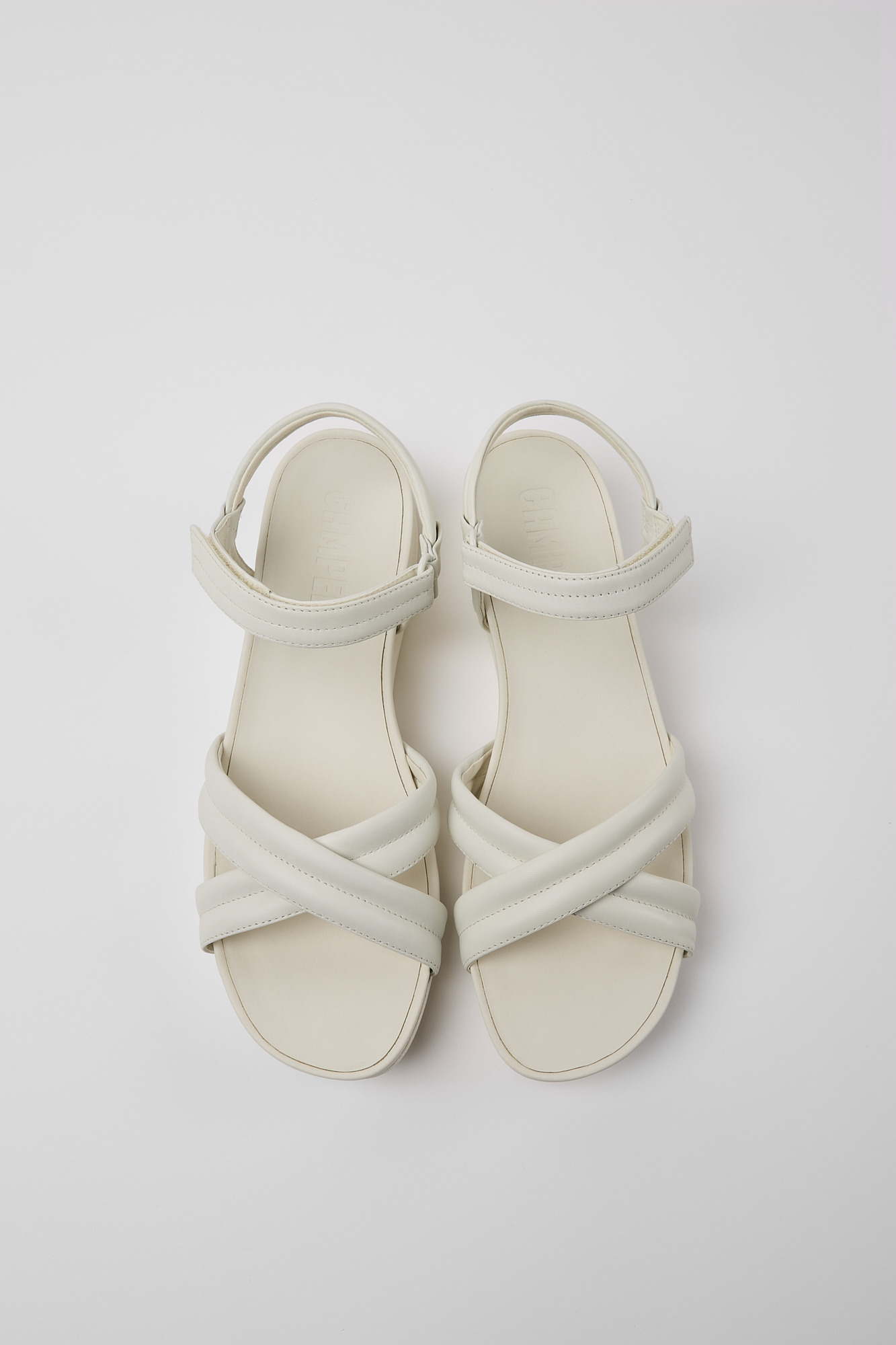 Minikaah - White leather sandals for women
