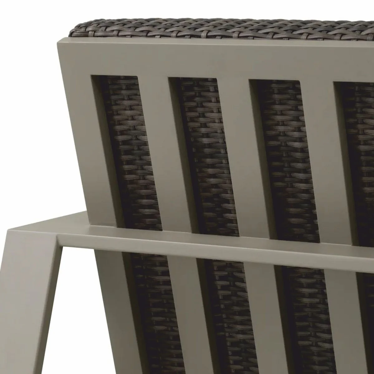 Casa Padrino sill¨®n de jard¨ªn de lujo de rat¨¢n artificial gris - Muebles de jard¨ªn y patio