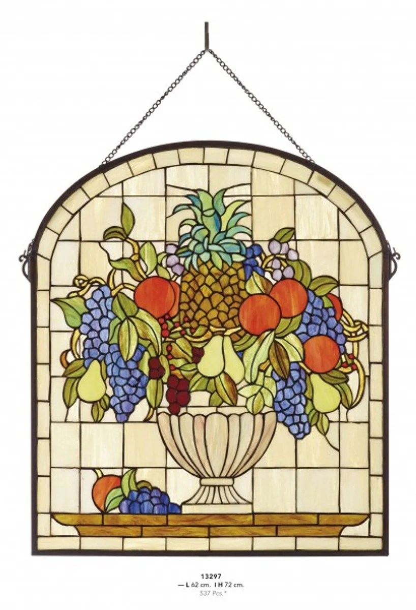 Casa Padrino Tiffany glass mosaic wall decoration 62 x H 72 cm Hotel Cafe Restaurant furniture