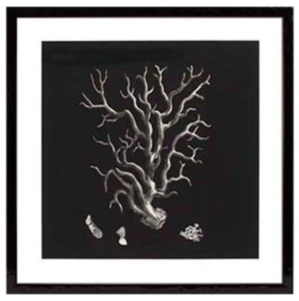 Casa Padrino Imágenes / Art Prints Conjunto de 4 Coral Negro 64 x H. 64 cm - Decoración de Lujo
