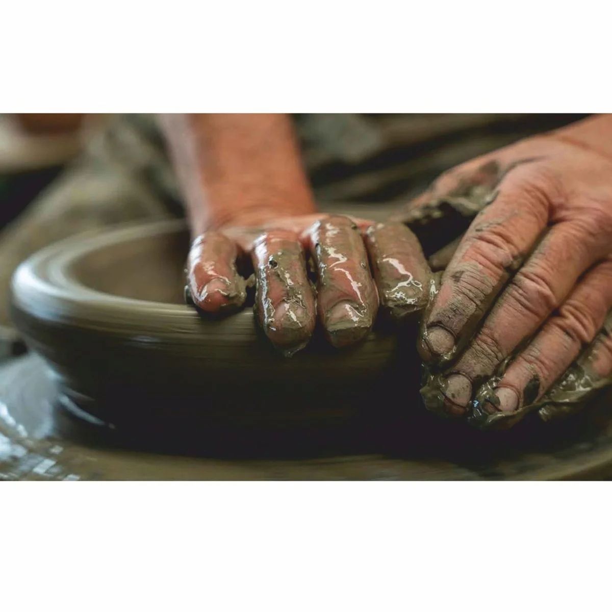 Casa Padrino Maceta Art Nouveau de Terracota Beige A. 62 cm - Hecho en Italia