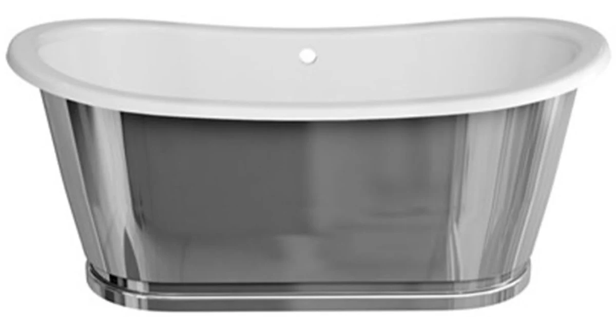 Casa Padrino Bañera Art Nouveau de Lujo 167,5 x 76,1 x A. 71,1 cm - Varios Colores - Bañera Retro Independiente - Muebles de Baño