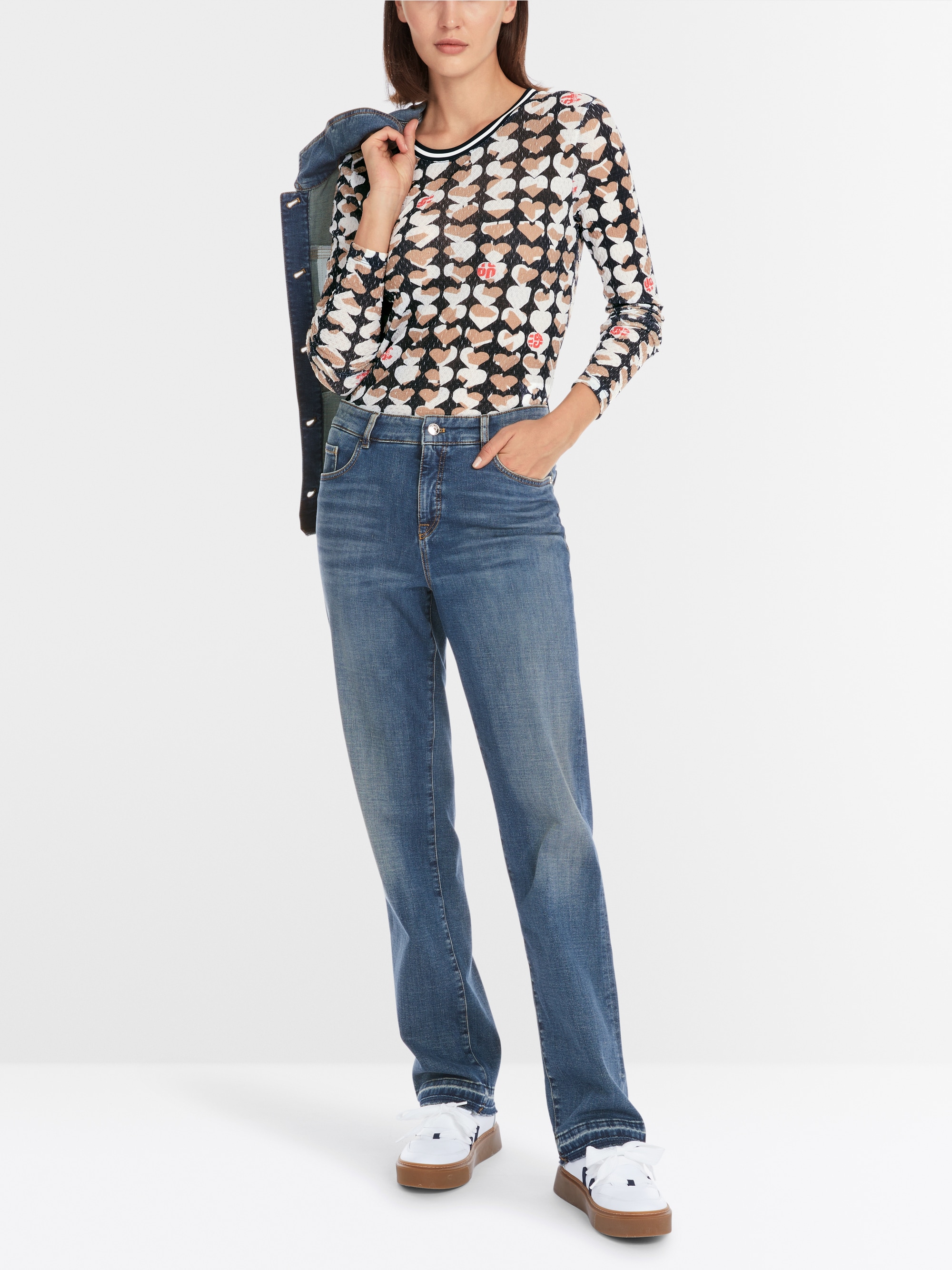 Marc-Cain Long-sleeve in crinkle print
