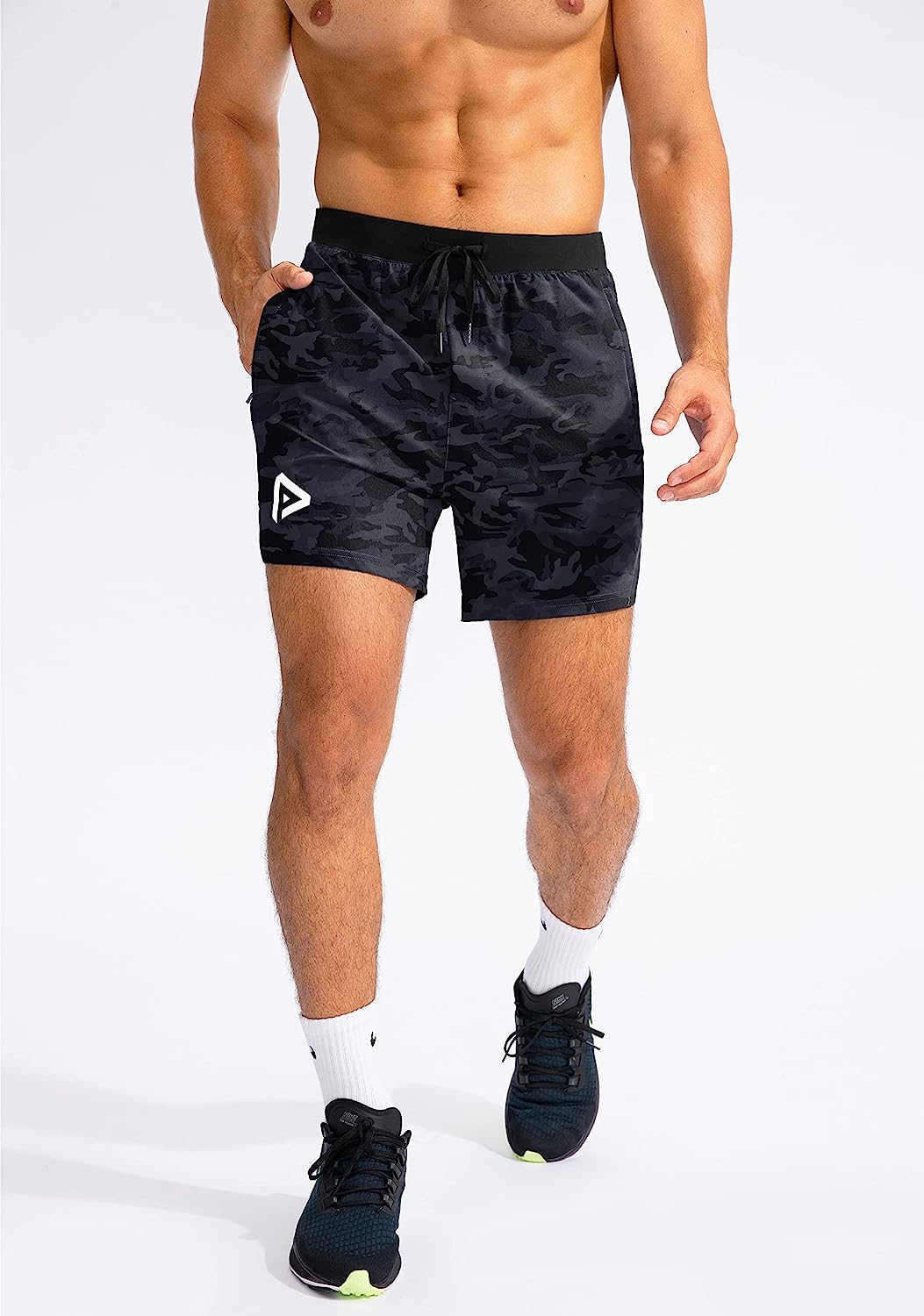 Men's Workout Running Shorts 5 Inch Lightweight Quick Dry Soccer Gym Athletic Shorts for Men with 3 Pockets