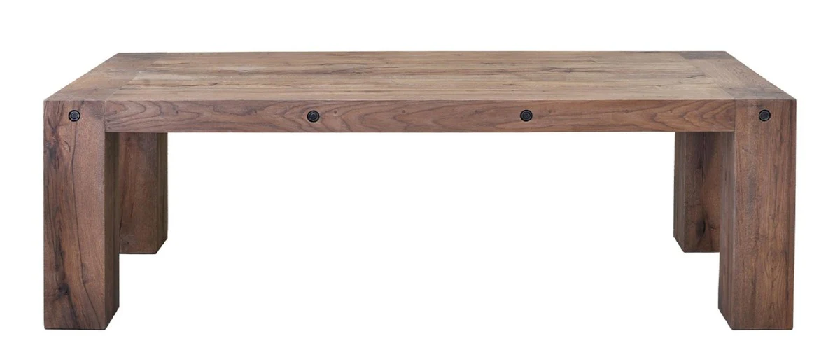 Casa Padrino Mesa de Comedor de Madera Maciza de Estilo Campestre Marr¨®n - Varios Tama?os - Muebles de Comedor