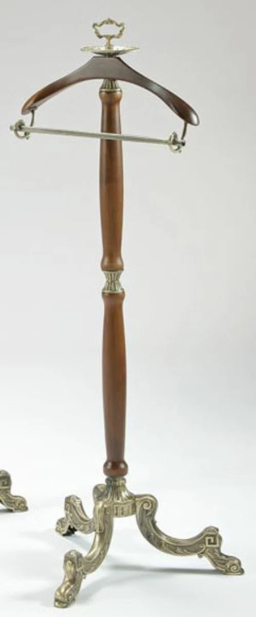 Casa Padrino perchero barroco de lujo marrón / bronce 45 x 45 x A. 127 cm - Perchero de latón noble - Perchero de Hotel Barroco