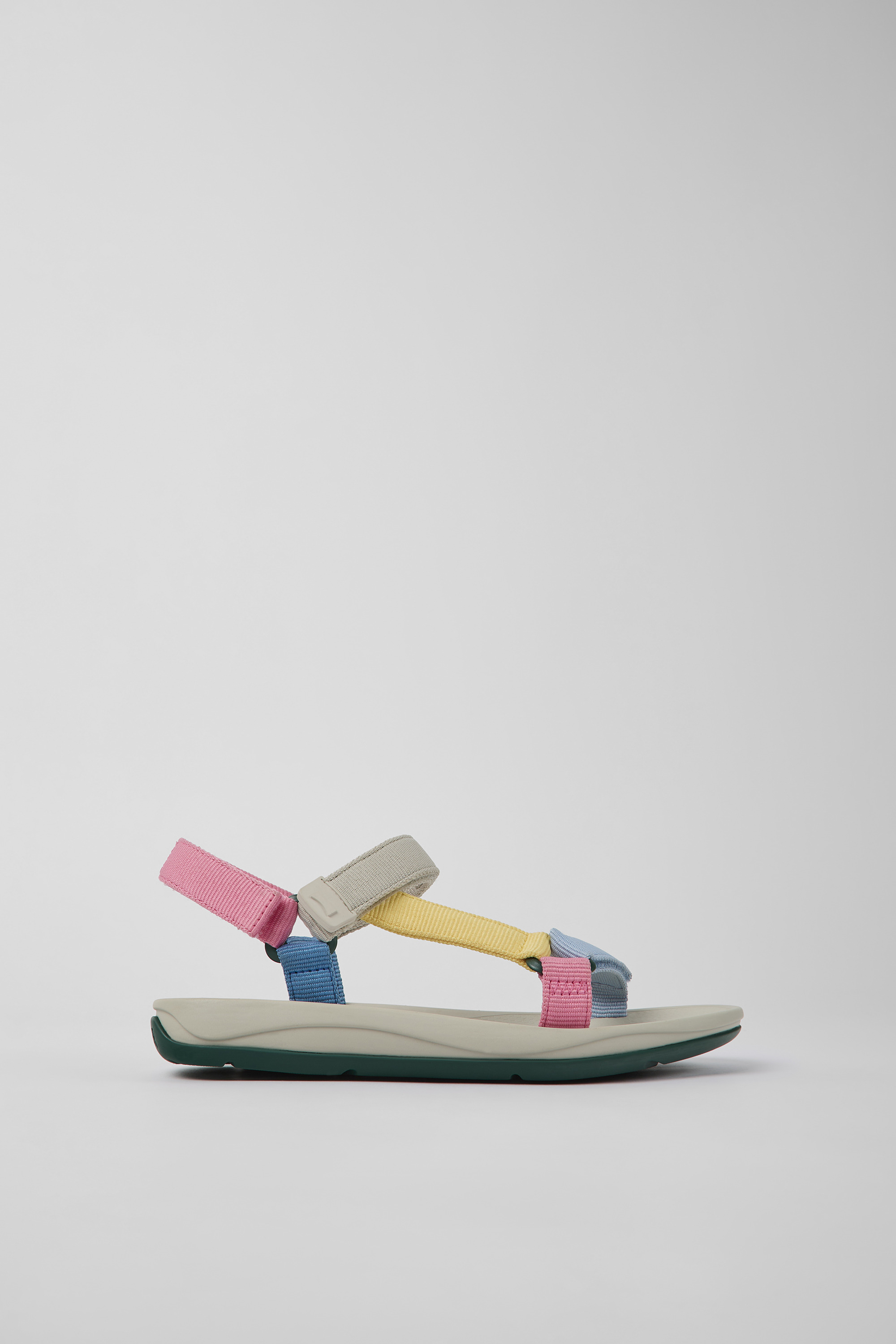 Match - Multicolored textile sandals for women