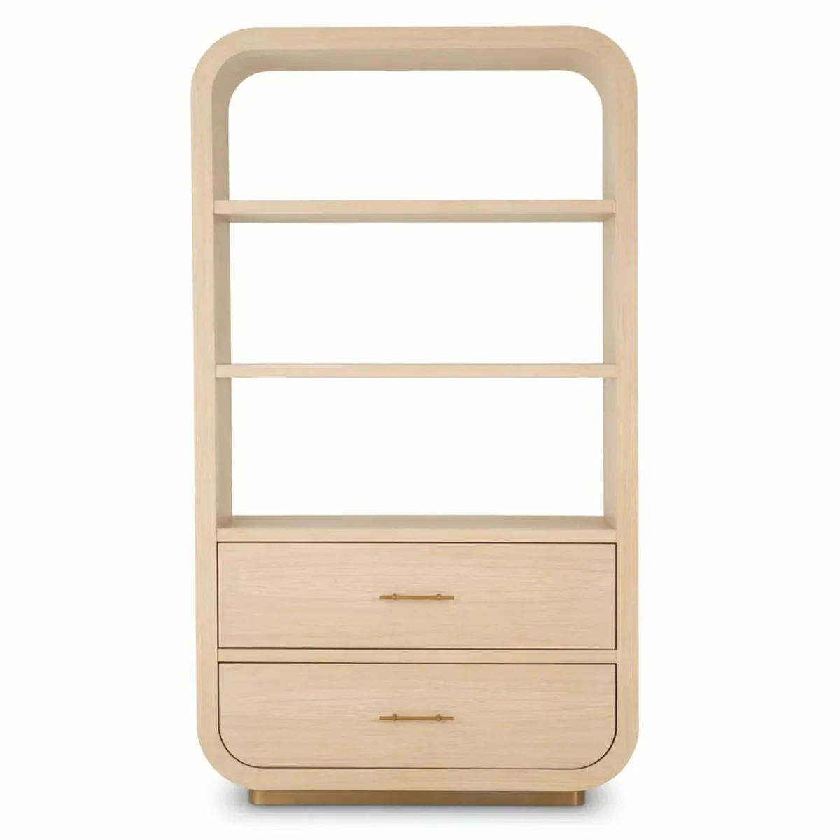 Casa Padrino armario de estanter¨ªa de lujo con 2 cajones natural / lat¨®n A. 210 cm