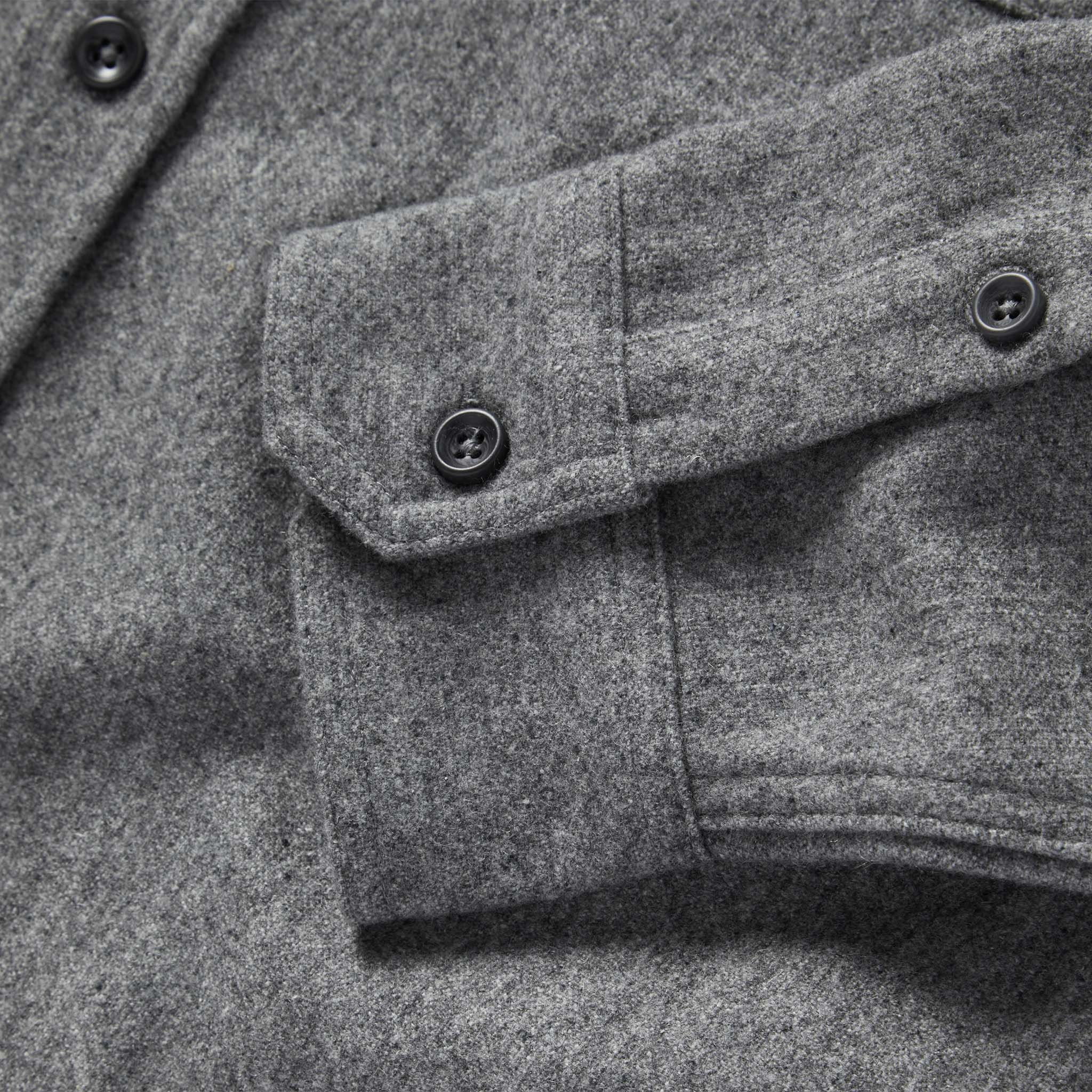 The Utility Shirt in Ash Donegal Wool