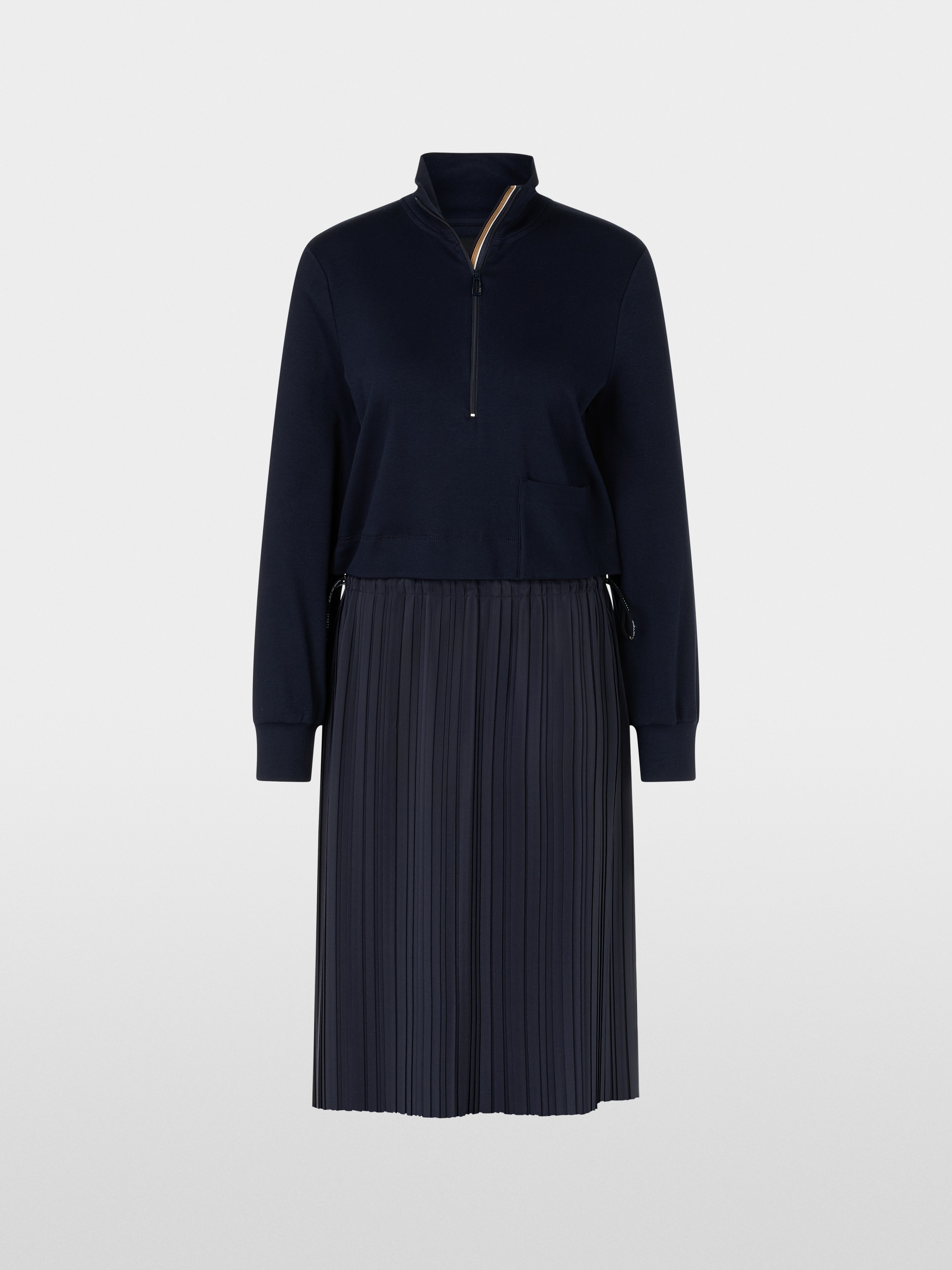 Marc-Cain Two-in-one midi dress with pleated skirt