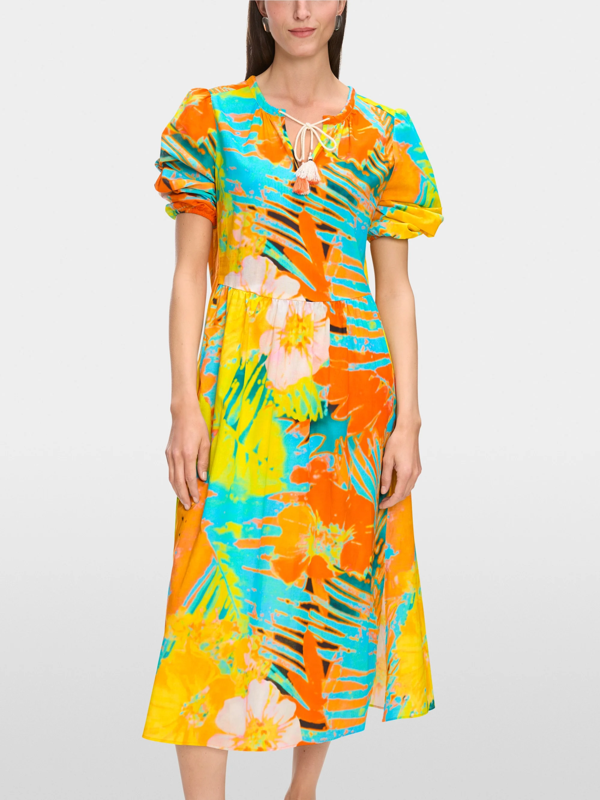 Marc-Cain Rethink Together dress in Hawaiian print