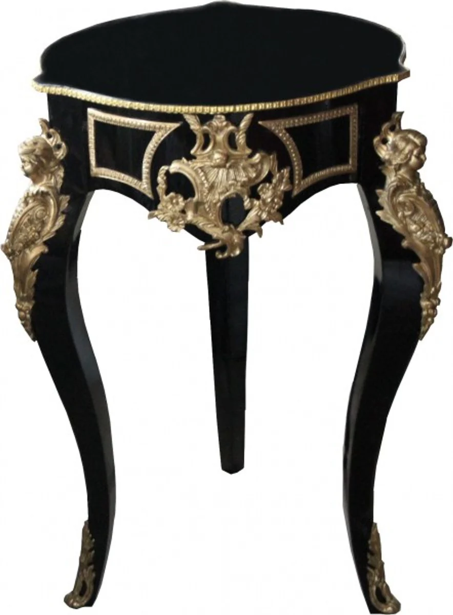 Casa Padrino baroque side table black / gold - antique style - console table baroque furniture