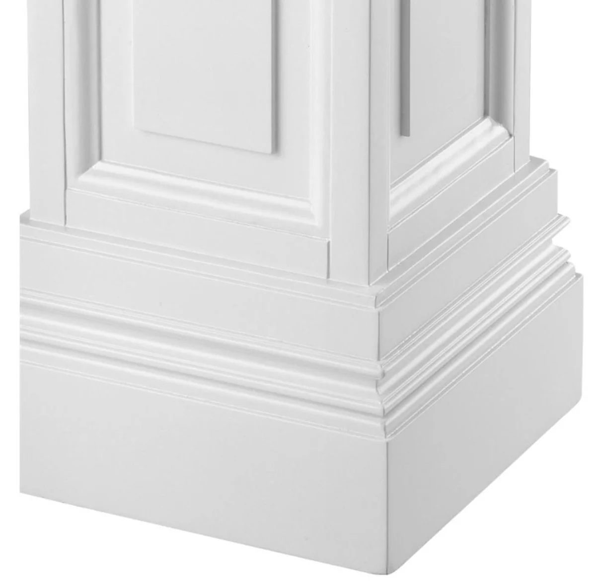 Casa Padrino columna de la sala de estar blanco 33 x 33 x H. 120 cm - colección de lujo