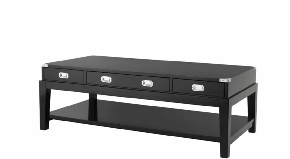 Casa Padrino Art Deco luxury birch wood coffee table - living room coffee table - Luxury Hotel Table