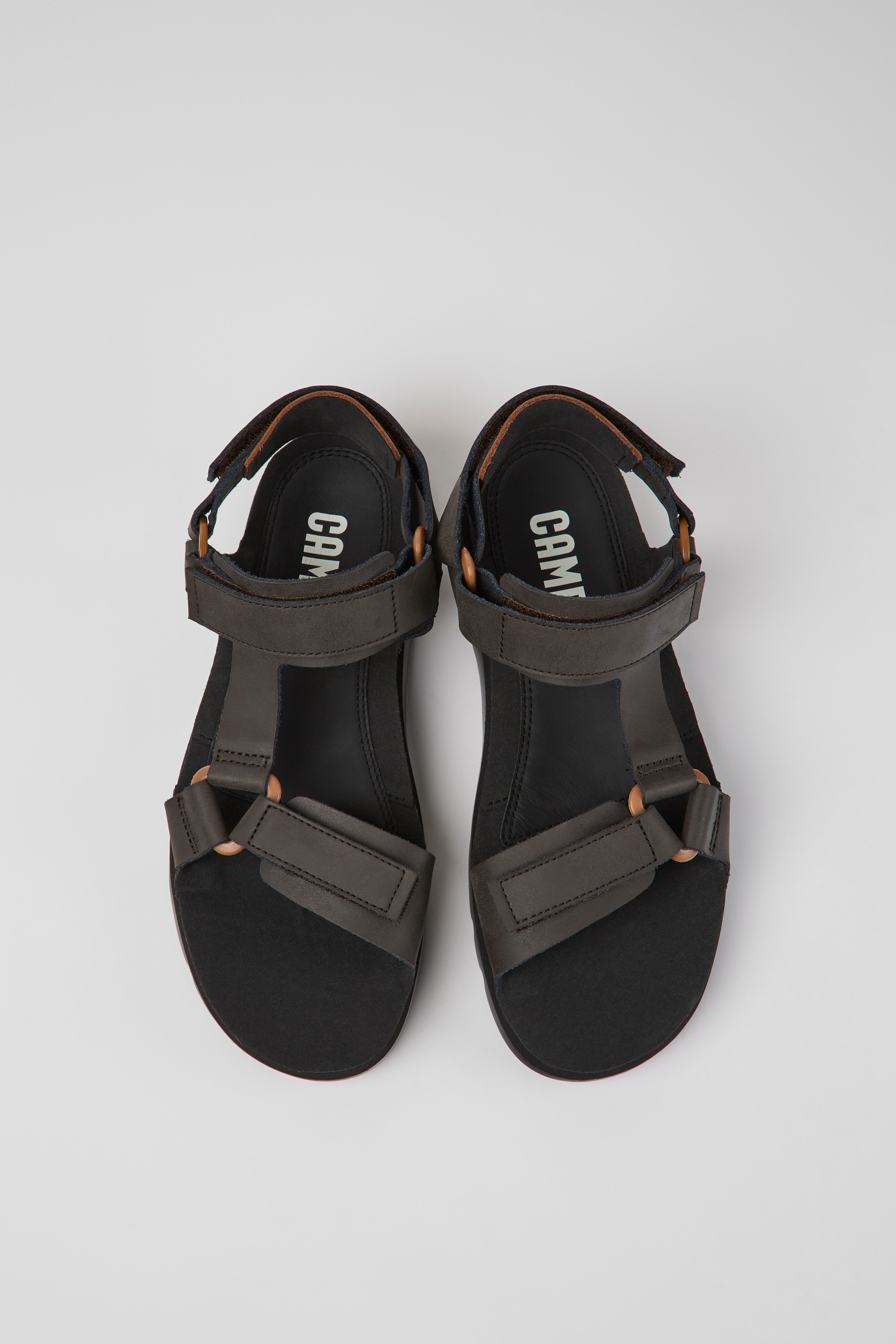 Oruga - Brown leather sandals for men