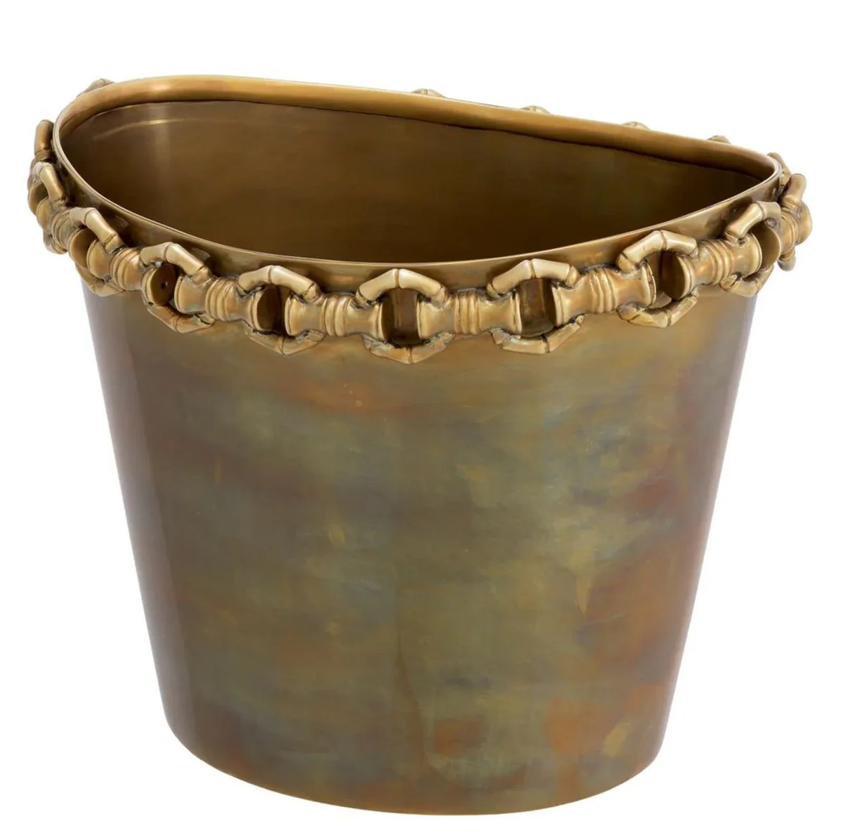 Casa Padrino enfriador de vino de lujo lat¨®n vintage H. 21 cm - Enfriador de champ¨¢n - Accesorios de hotel