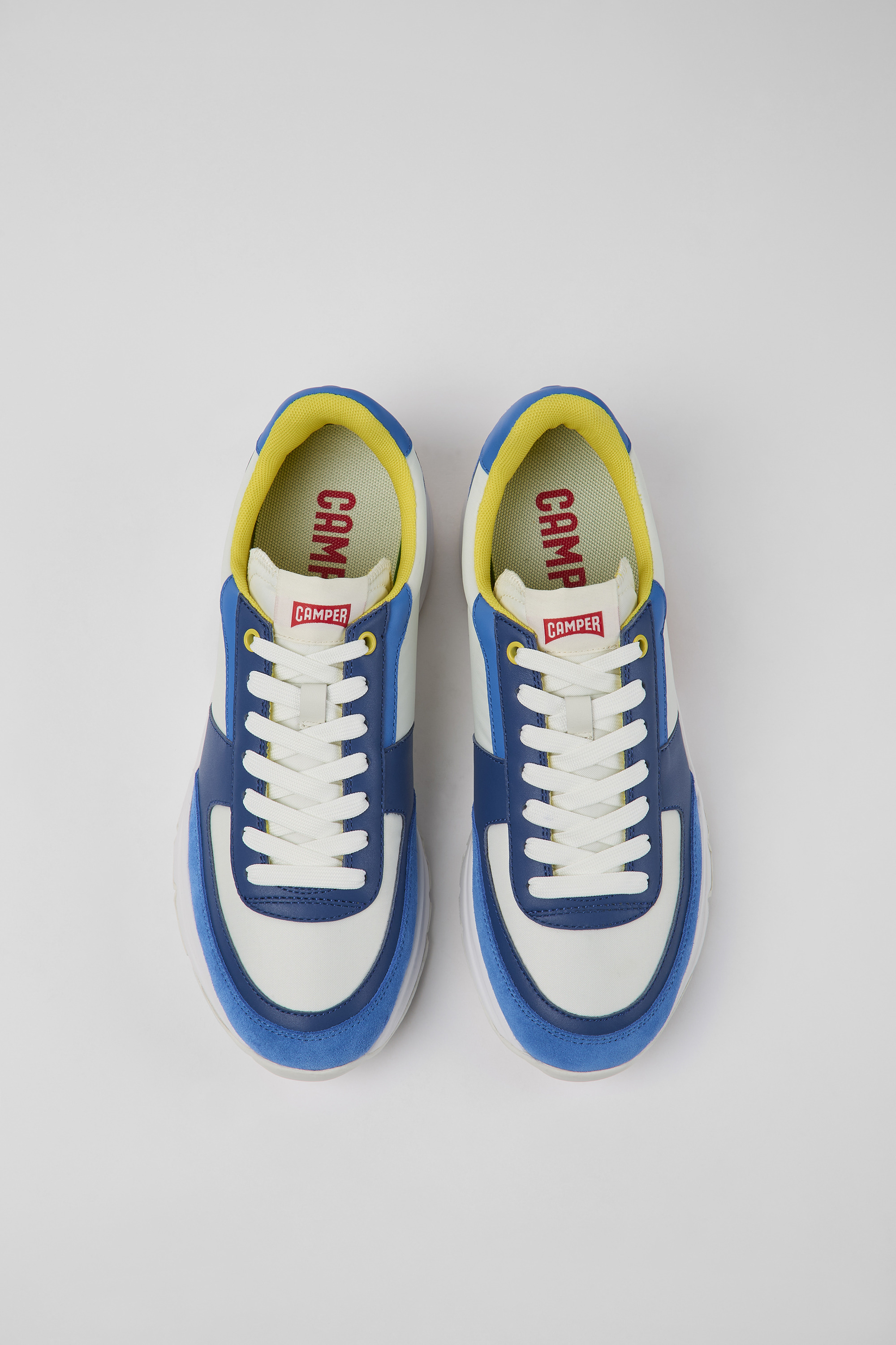 Drift - Blue and white recycled polyester sneakers for men