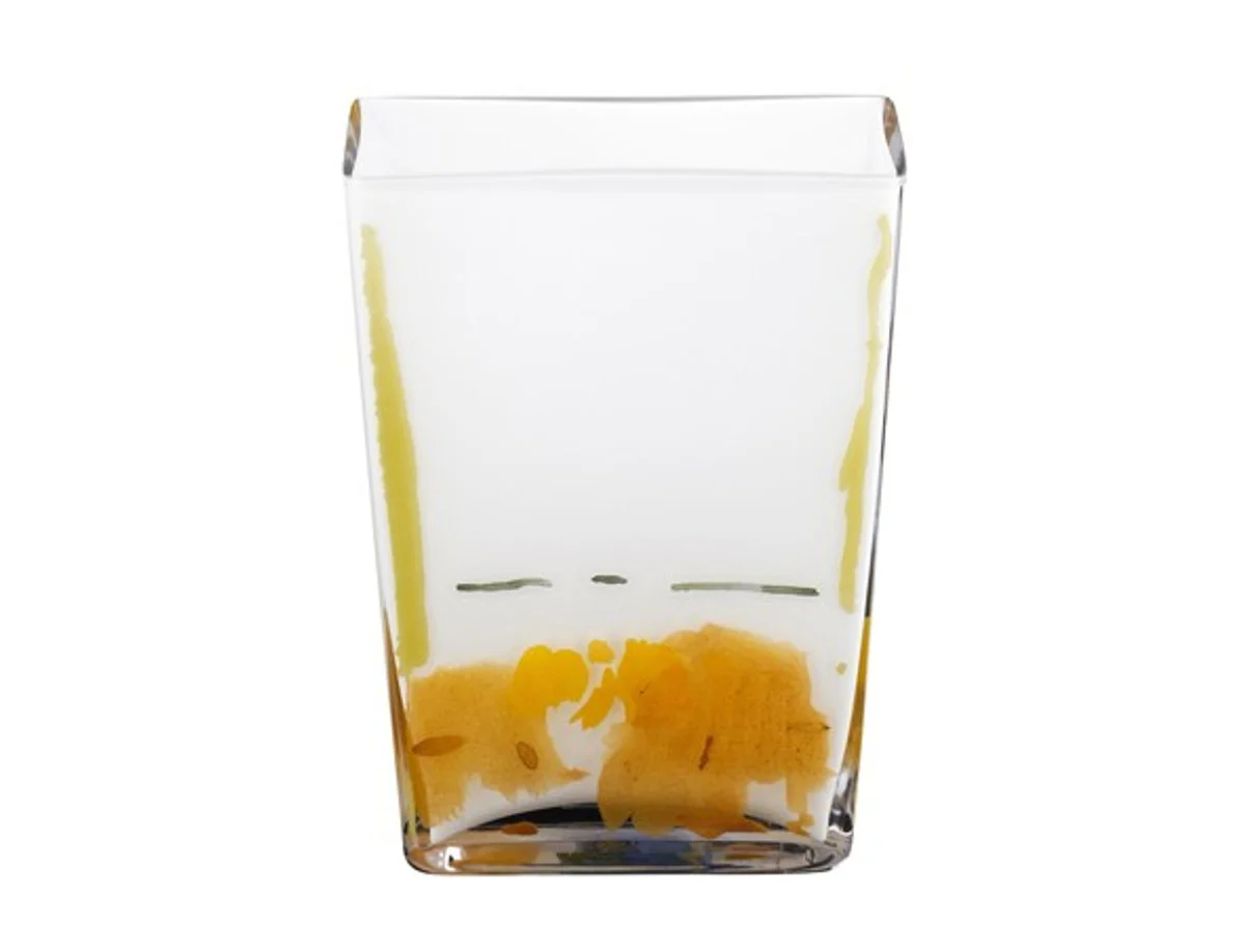 Handmade Opalglasvase with a motif of Oskar Koller, height 20 cm - finest quality of Tettau Porcelain Factory