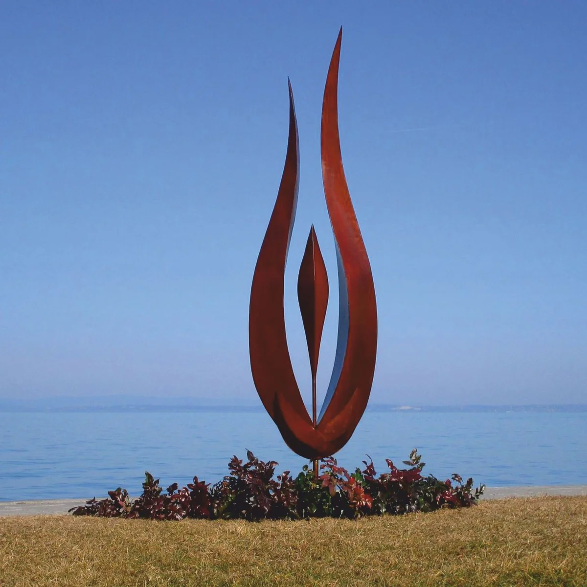 Casa Padrino escultura de lujo de acero ¨®xido A. 230 cm - Decoraci¨®n met¨¢lica de jard¨ªn