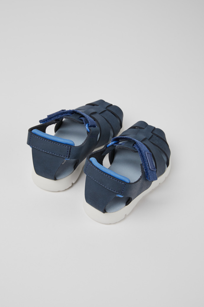 Caterpillar Blue leather and fabric sandals