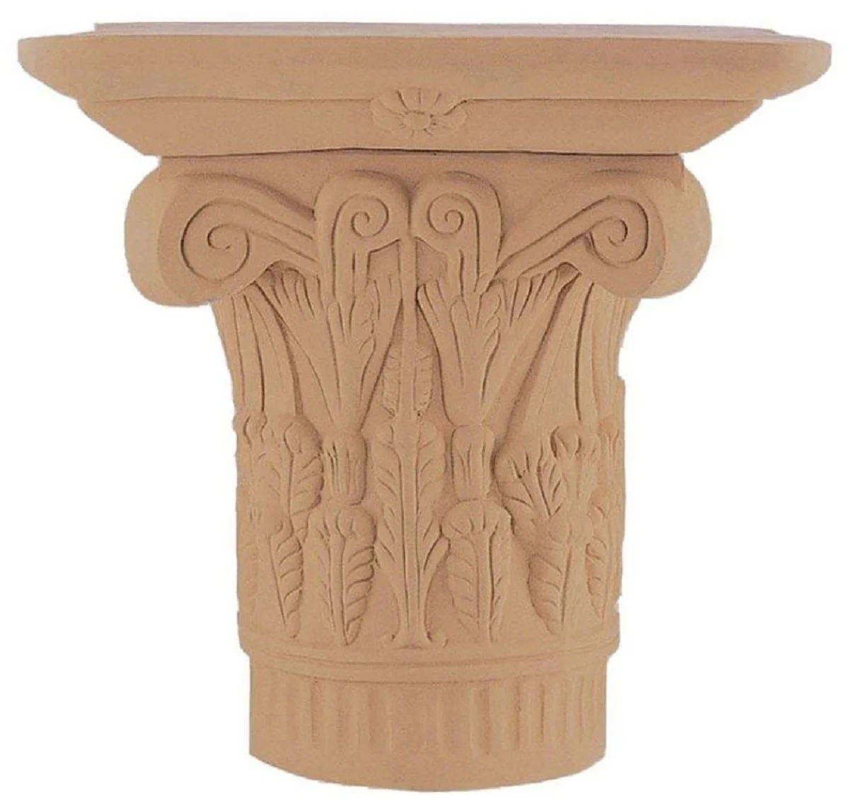 Casa Padrino pilar barroco terracota 80 x 80 x A. 73 cm - Columna decorativa de cerámica hecha a mano - Decoración de Jardín de Terraza Barroco