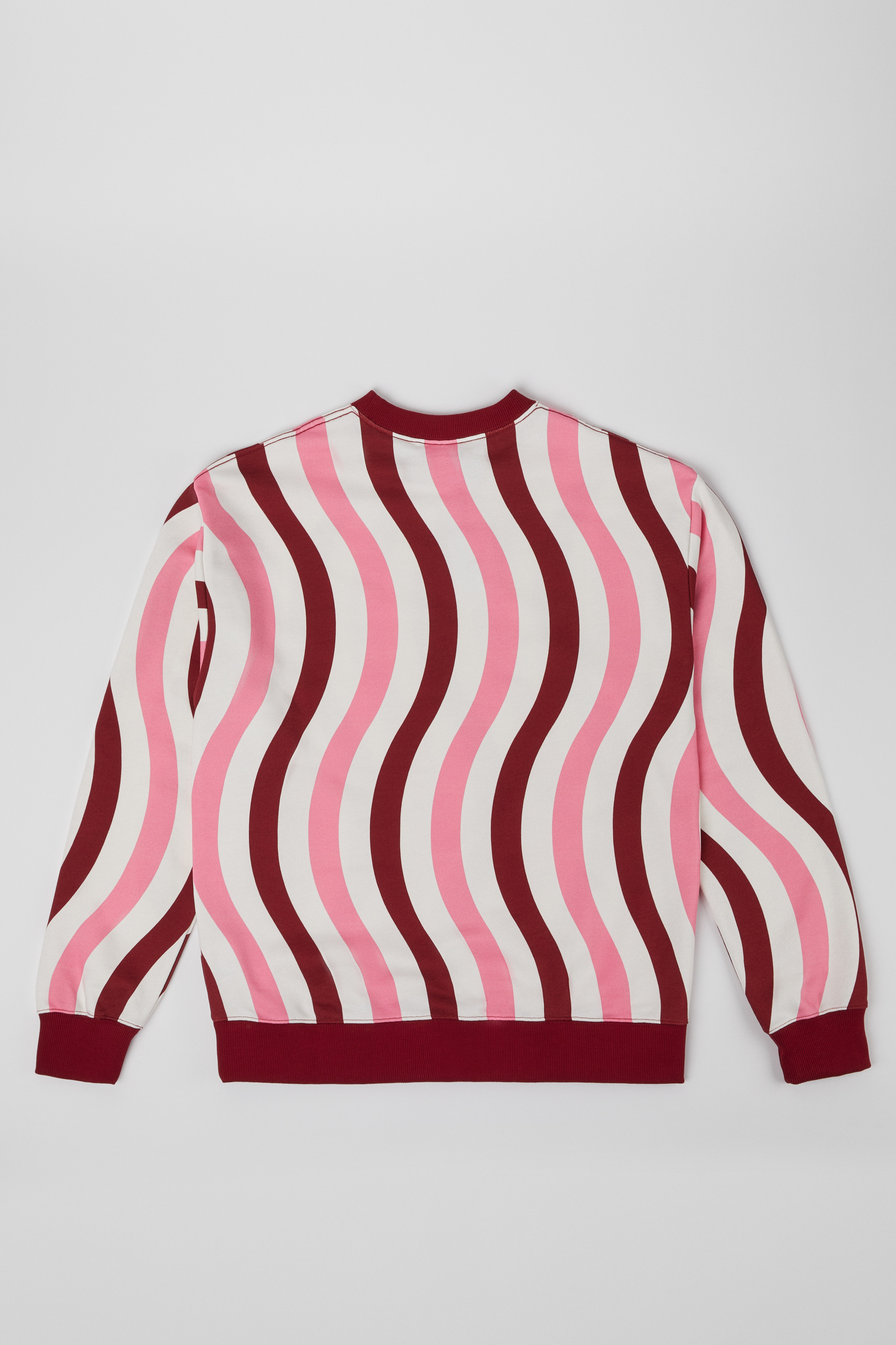 Sweatshirt - White, pink, and burgundy organic cotton sweater