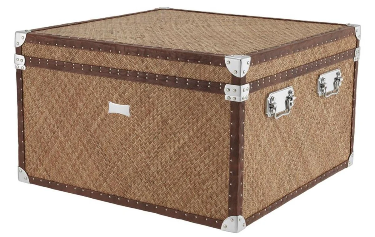 Casa Padrino mesa de centro de dise?o de lujo maleta de la vendimia 85 x 85 x H. 51 cm - Muebles de dise?o