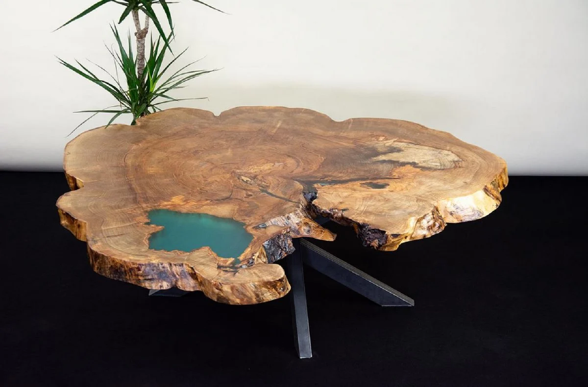 Casa Padrino mesa de centro de lujo marr¨®n / verde / negro 120 x 125 x A. 50 cm