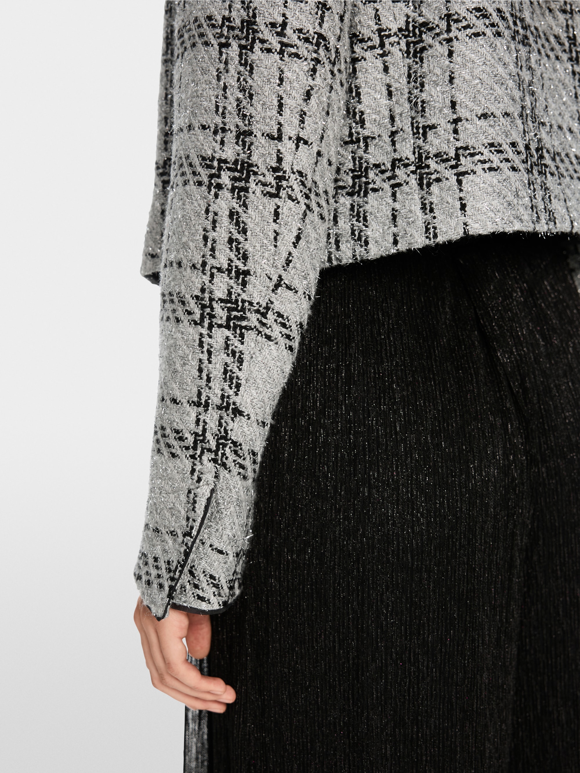 Marc-Cain Check jacket with lurex details