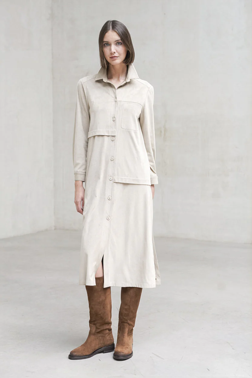 Rivera-spain Vestido levita Asti crudo