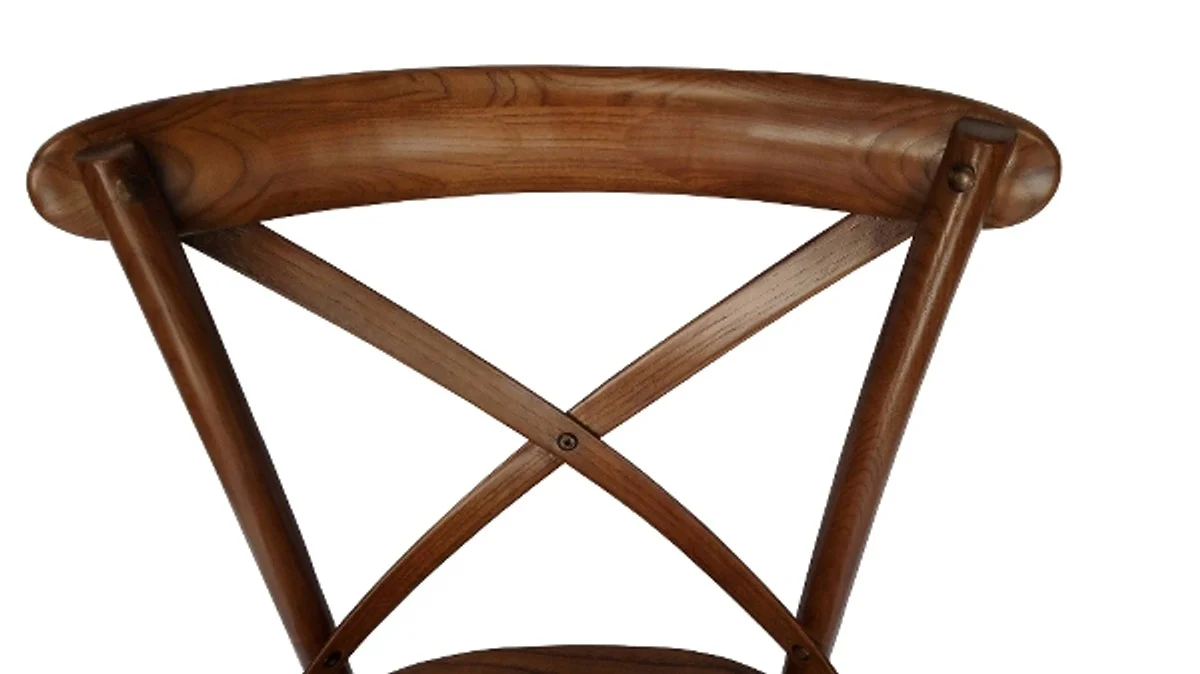 Casa Padrino country-style dining chair dark brown 46 x 42 x H. 87 cm - Country-Style Dining Room Furniture