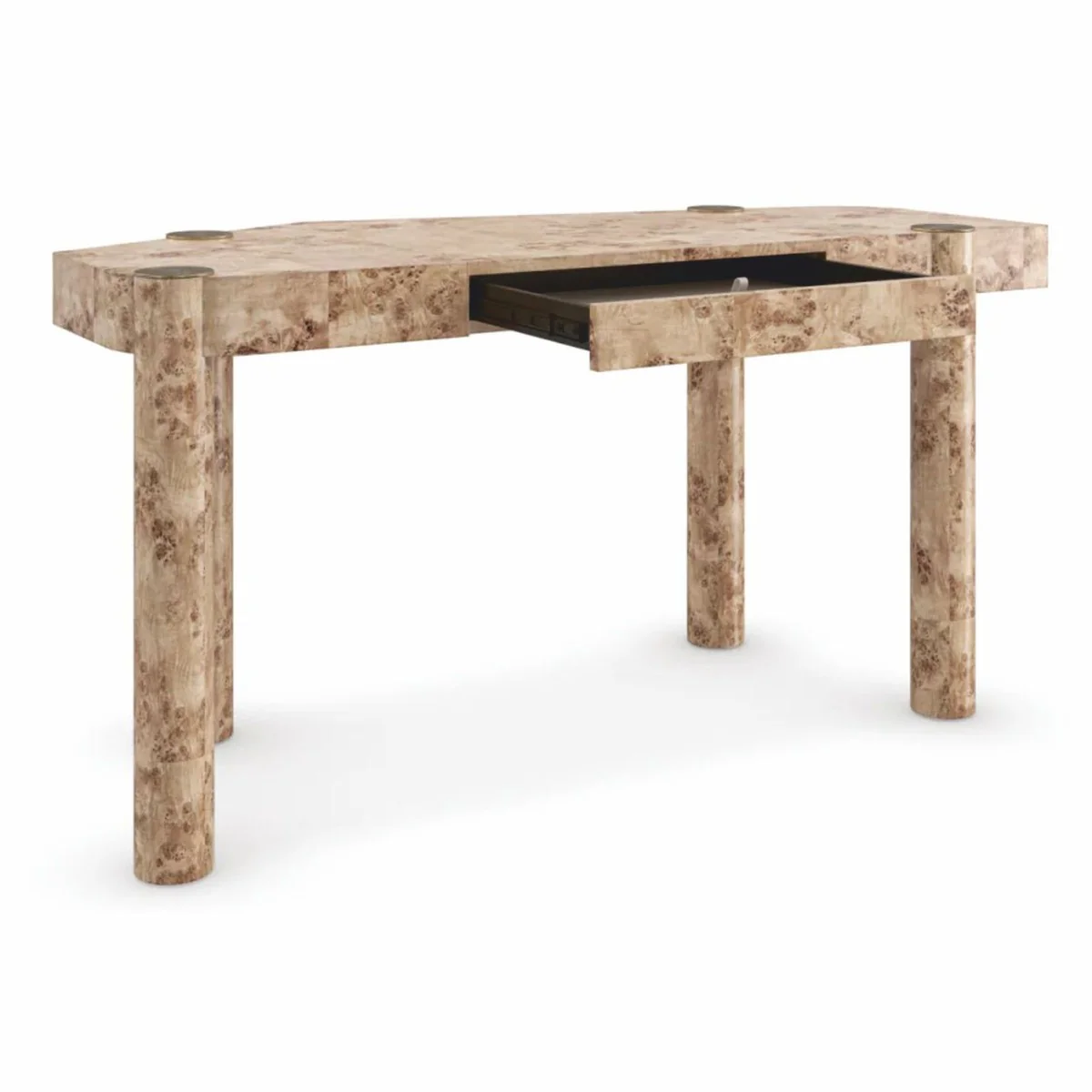 Casa Padrino escritorio de lujo con caj¨®n en arce ojo de p¨¢jaro 155 cm - Muebles de oficina