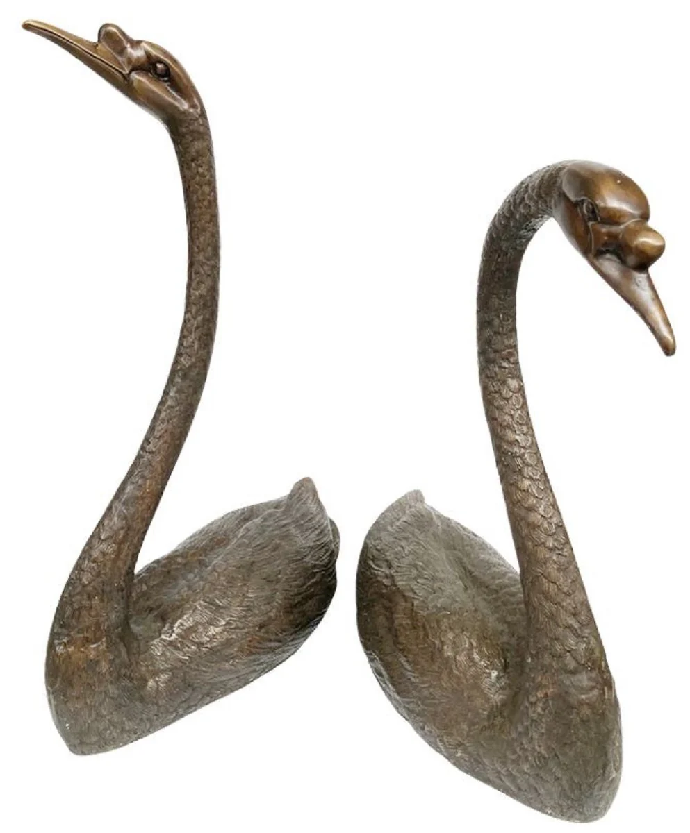 Casa Padrino esculturas de decoración de bronce de lujo cisnes bronce - Figuras de decoración de bronce - Accesorios de Decoración de Hoteles y Restaurantes de Lujo