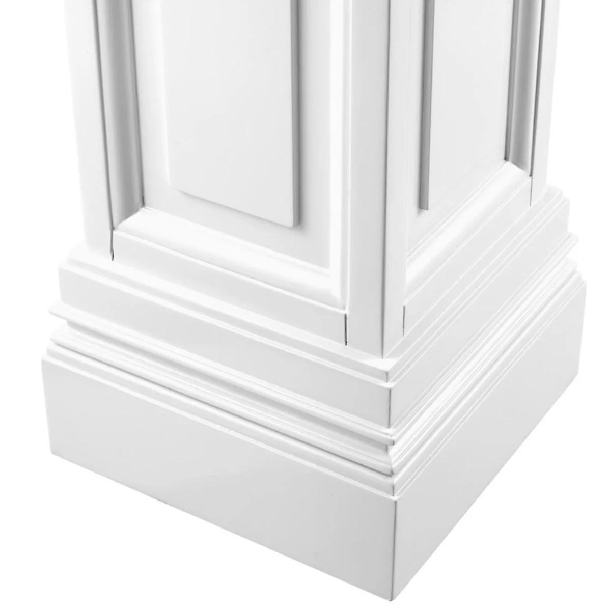 Casa Padrino columna de la sala de estar blanco 33 x 33 x H. 120 cm - colección de lujo