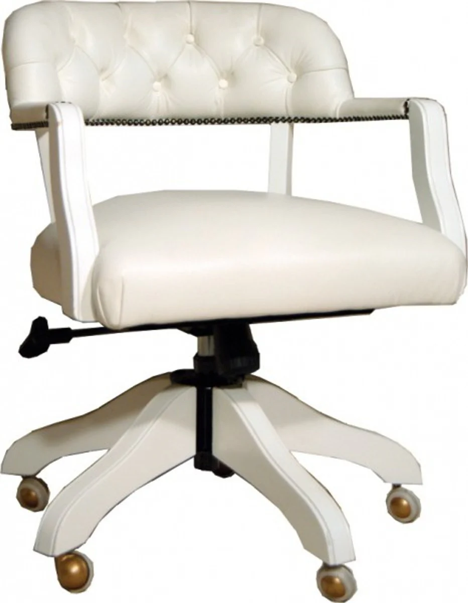 Luxury leather office chair white swivel chair desk chair - Executive Chairs Leather Furniture Armchair