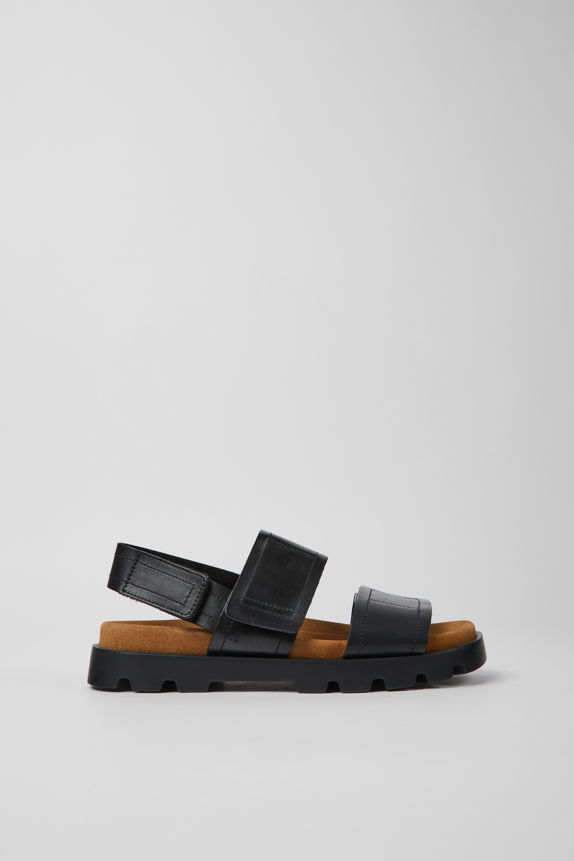Brutus Sandal - Black leather sandals for women