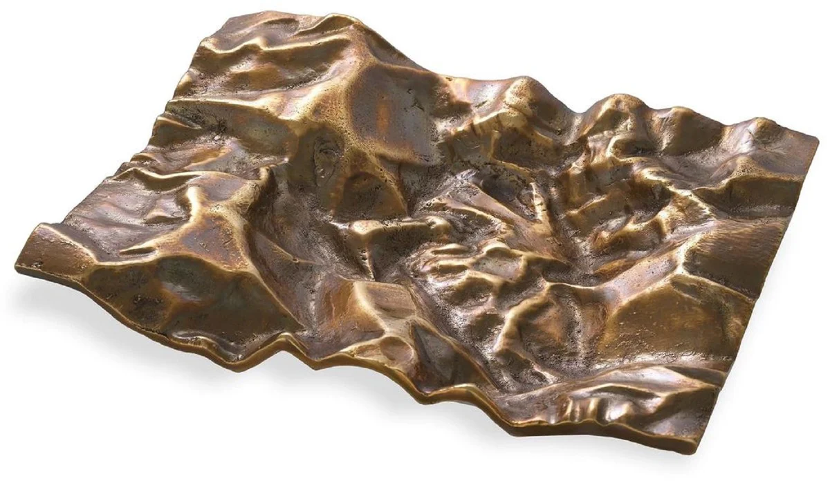 Casa Padrino Bandeja de Servicio de Dise?o Lat¨®n Vintage 25 x 20,5 x A. 4 cm - Bandeja de Lat¨®n - Accesorios para Hoteles y Restaurantes - Calidad de Lujo