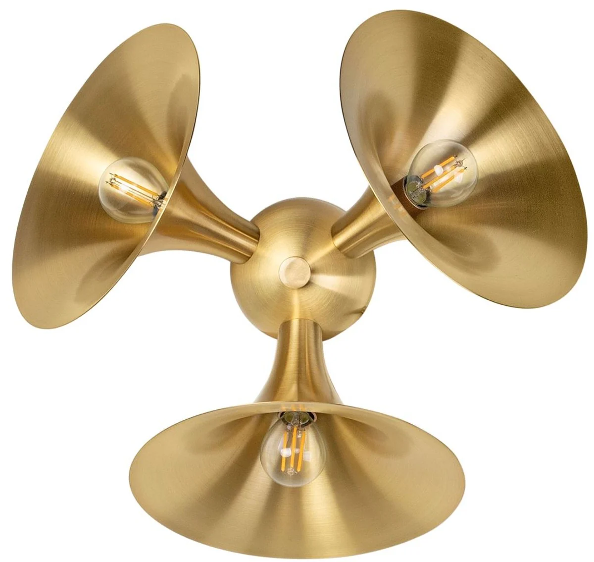 Casa Padrino lámpara de pared de lujo latón 40 x 20 x H. 40 cm - Lámpara de Latón - Calidad de Lujo