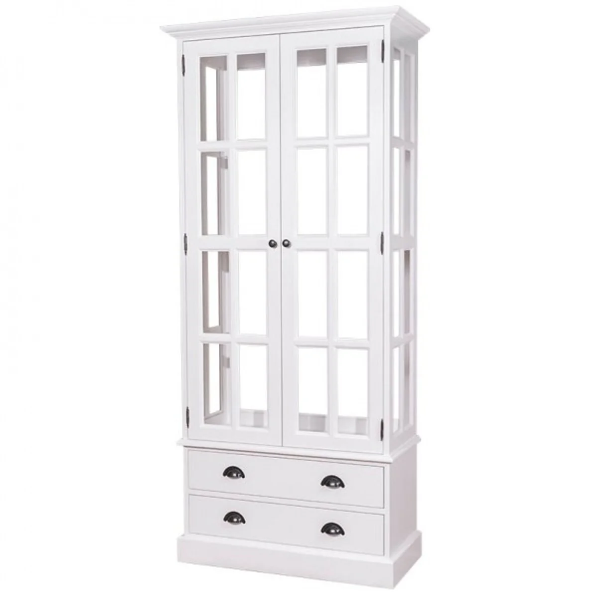 Casa Padrino Country House display case cupboard White 90 x H 200 cm - Dining Cupboard Antique Style Vitrine